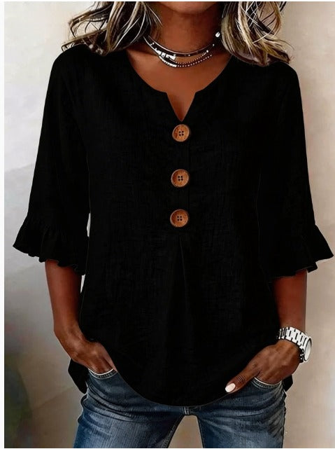 Noa | Blusa con volantes y botones