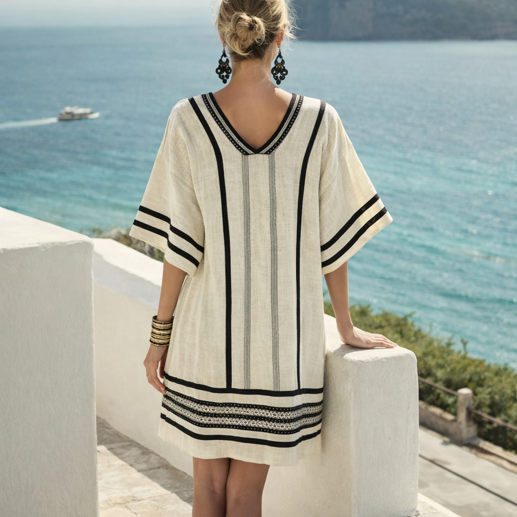 Luna | Elegante vestido de rayas para las vacaciones de verano y la vida en la ciudad