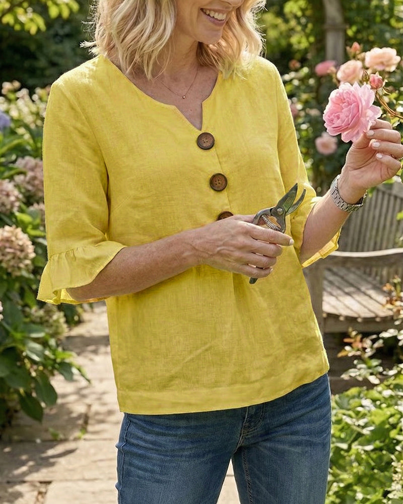 Noa | Blusa con volantes y botones