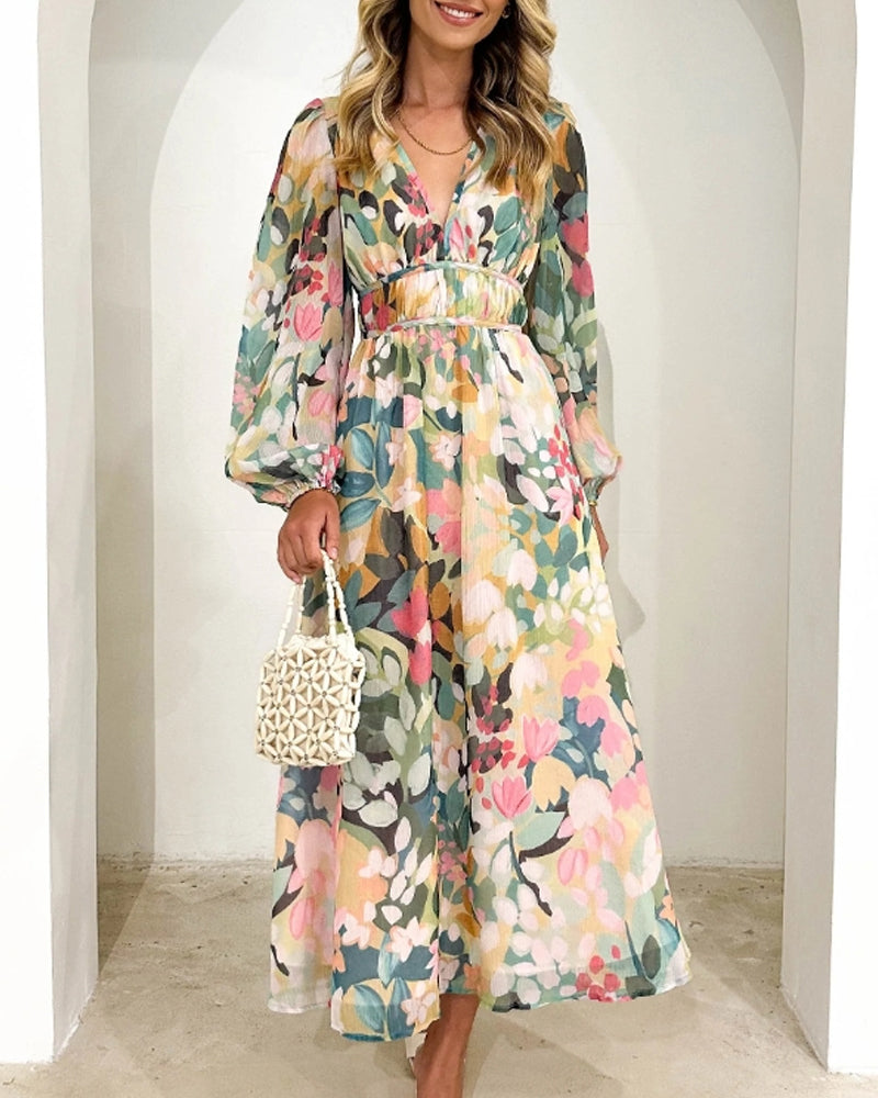 Celine | Abito Femminile con Motivo Floreale