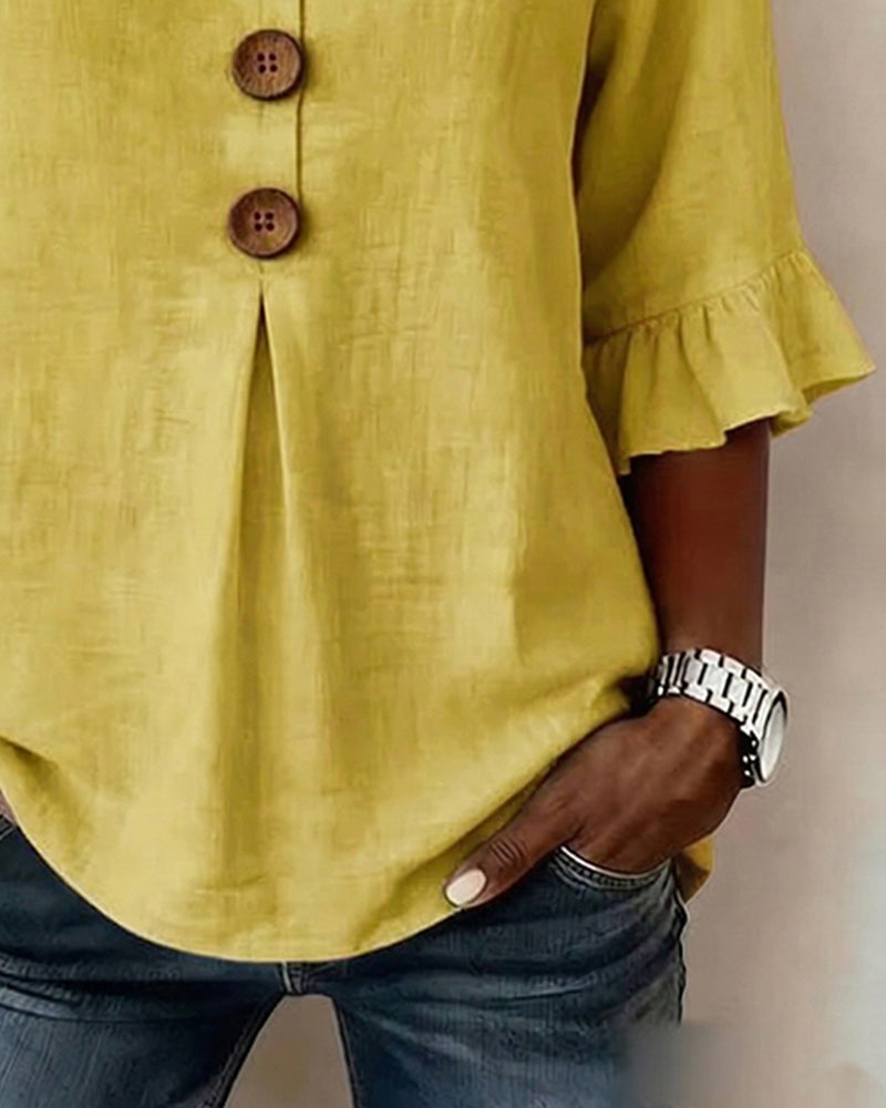 Noa | Blusa con volantes y botones
