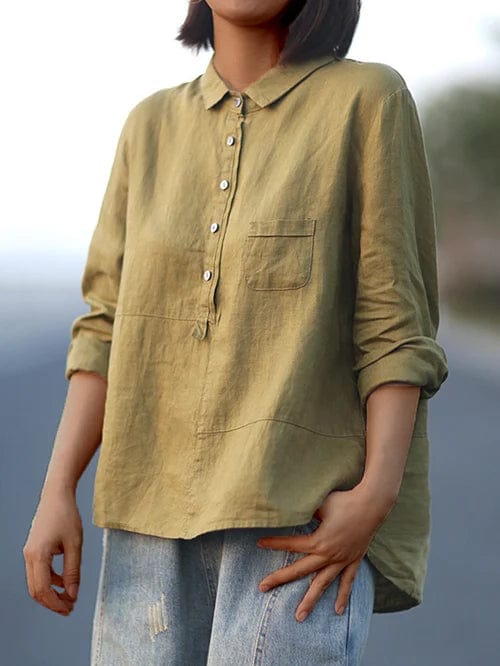 Elvie | Elegante Blusa de Verano de Lino