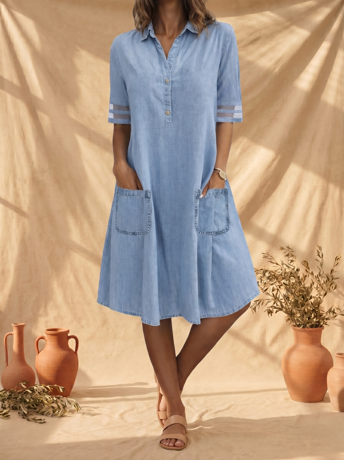 Gemma | Abito in denim che valorizza la figura