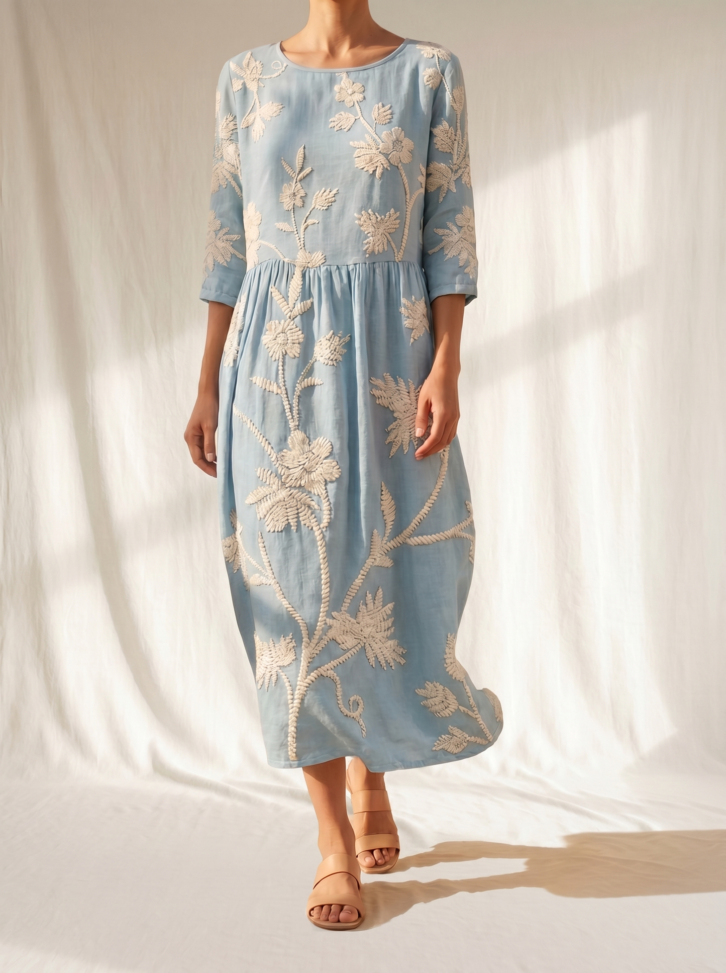 Azzurra | Abito Vintage Ricamato