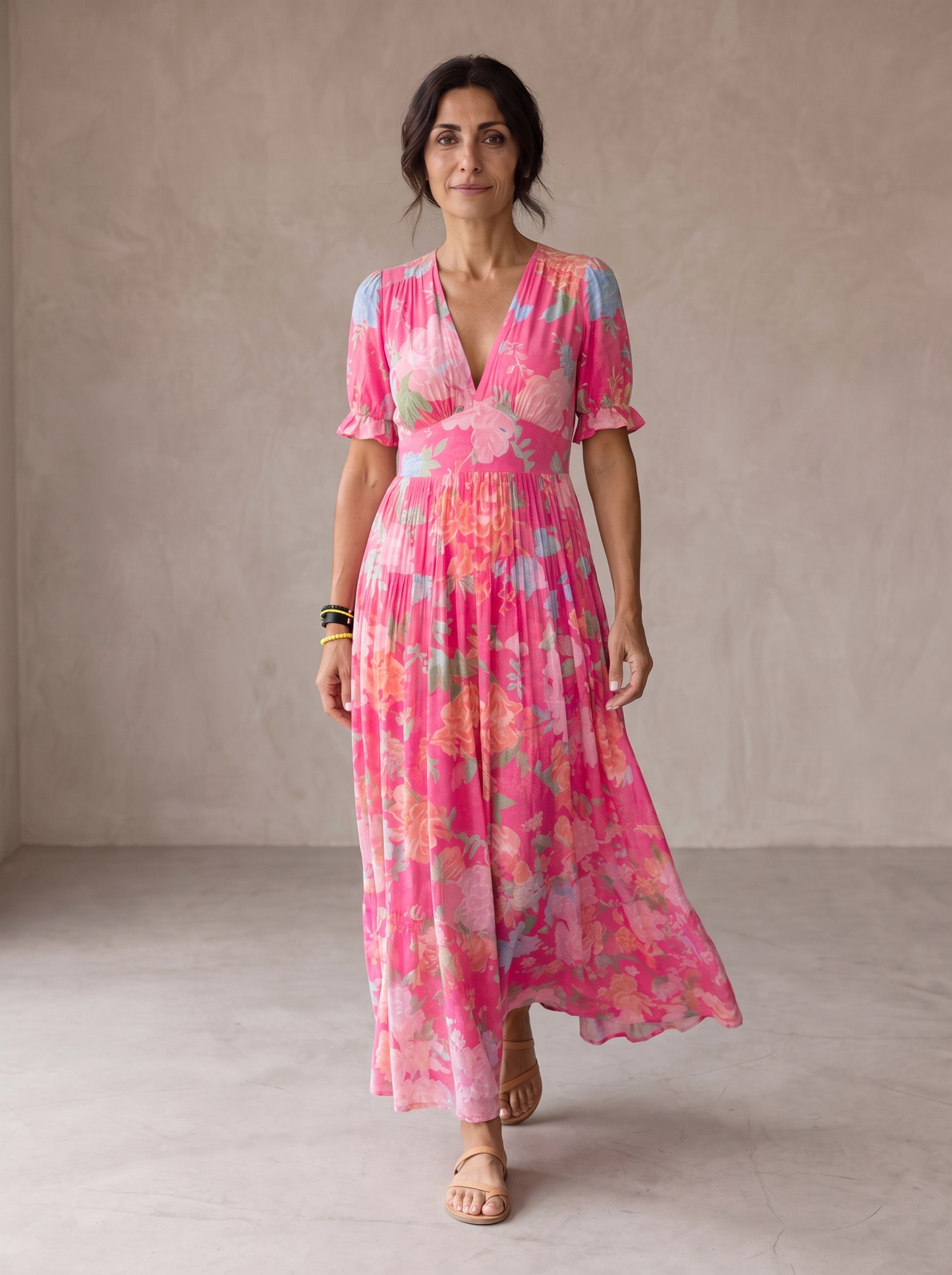Yoanne | Abito Midi a Fiori