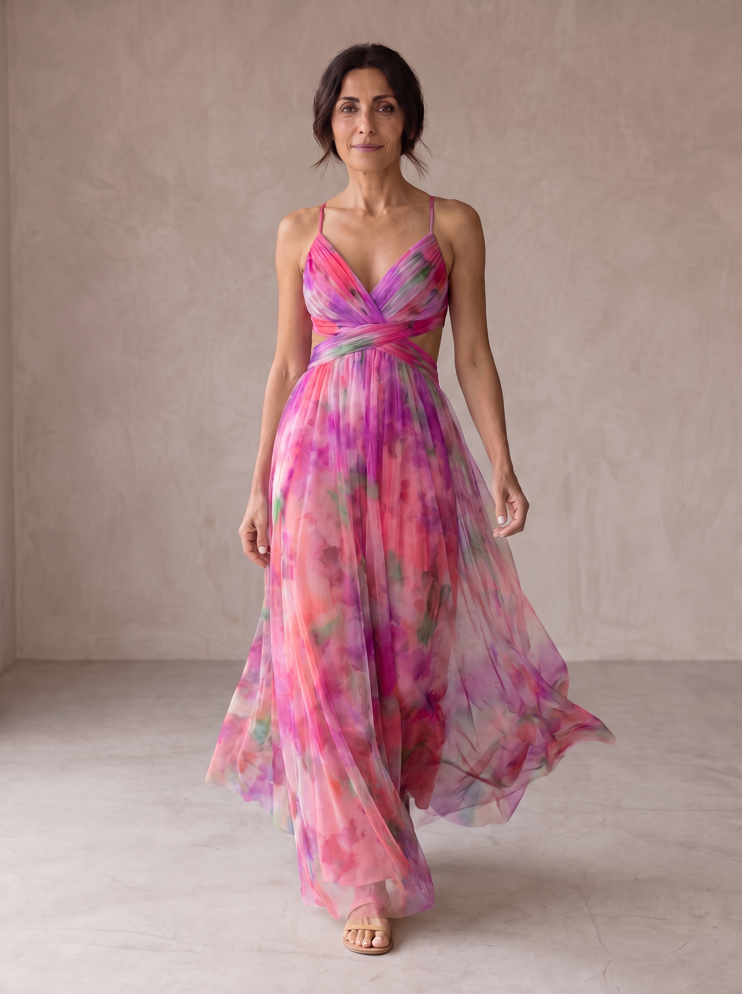 Camila | Incantevole Maxi-Abito con Stampa Floreale