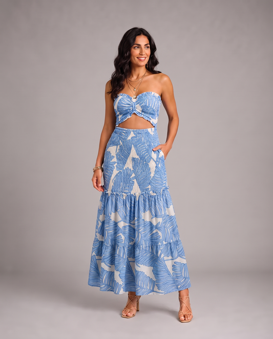 Alessia | Set Maxi Tropicale con Laccio Frontale