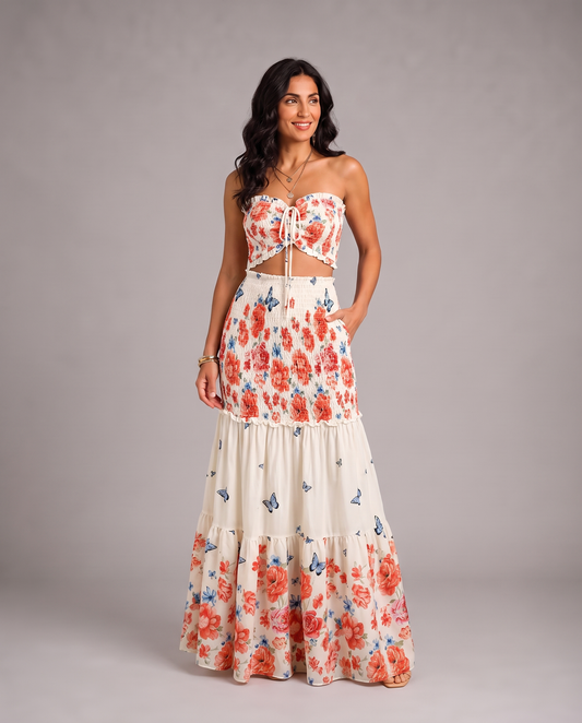 Alessandra | Abito Maxi Tropicale
