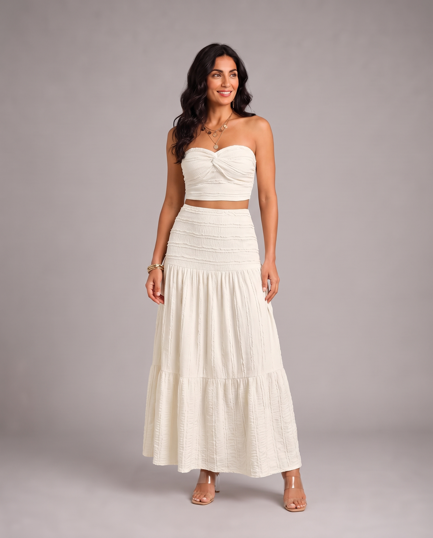 Aria | Set con Gonna Maxi Arricciata