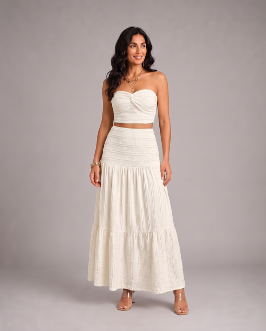 Aria | Set con Gonna Maxi Arricciata