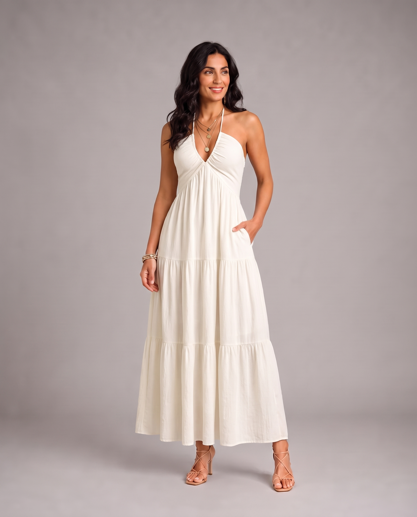 Solara | Maxi Abito Halter Grace
