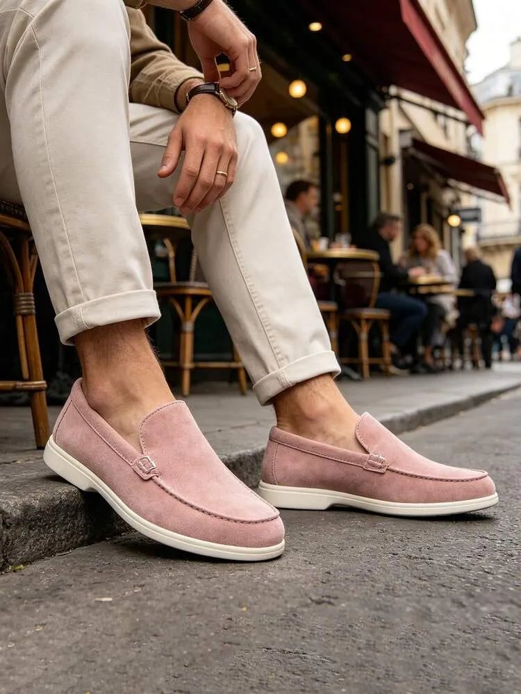 Mocasín Rosa Antique – Ante Slip-On