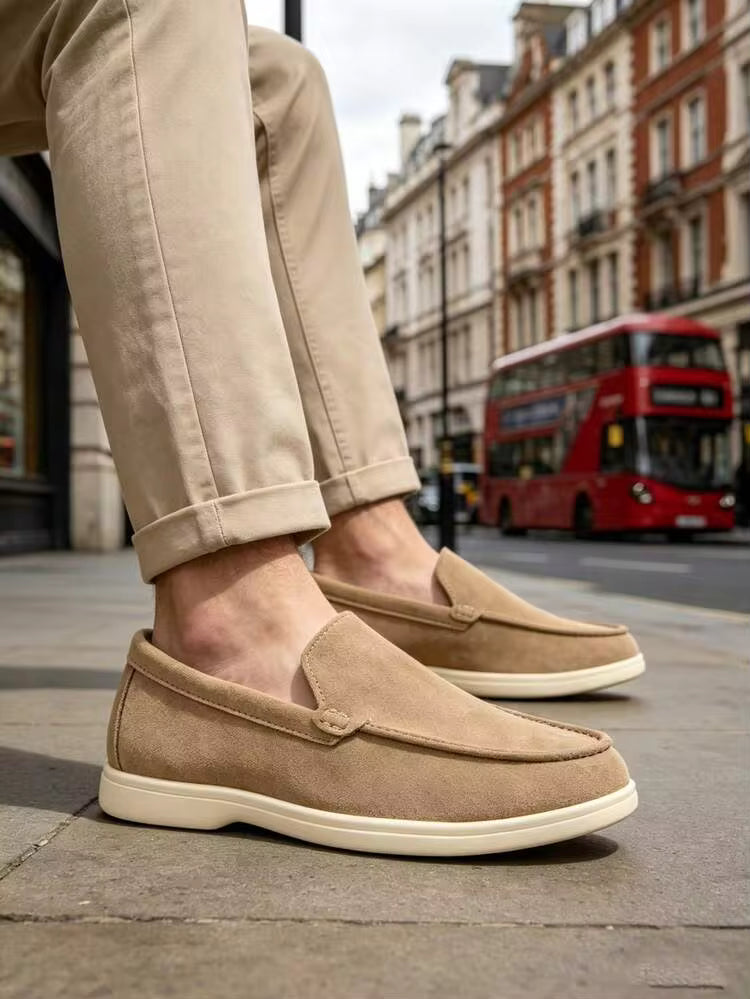 Mocasín Rosa Antique – Ante Slip-On