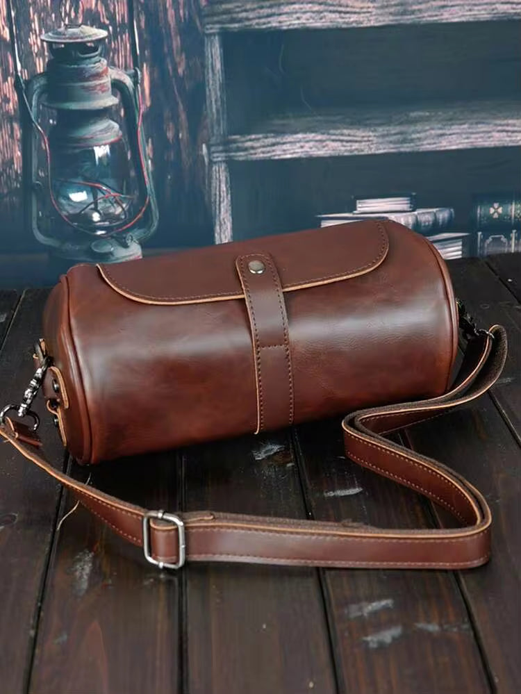 Bolso bandolera cilíndrico, bolso de viaje de negocio