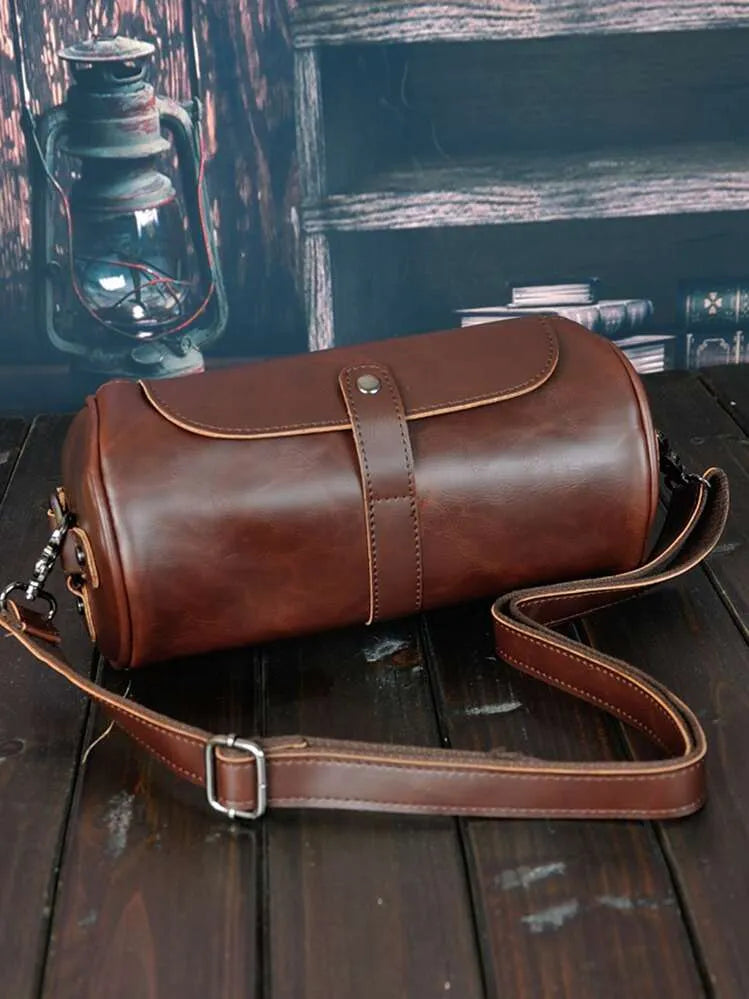 Bolso bandolera cilíndrico, bolso de viaje de negocio