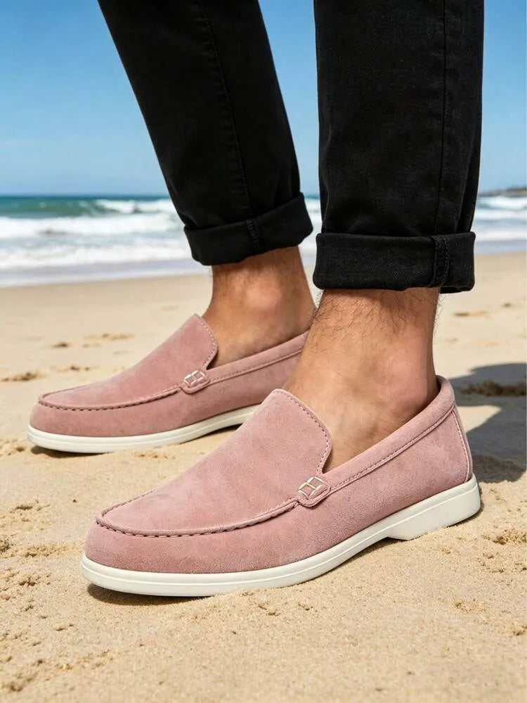 Mocasín Rosa Antique – Ante Slip-On