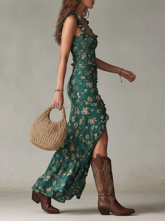 Zara | Vestito Maxi Boho Retro