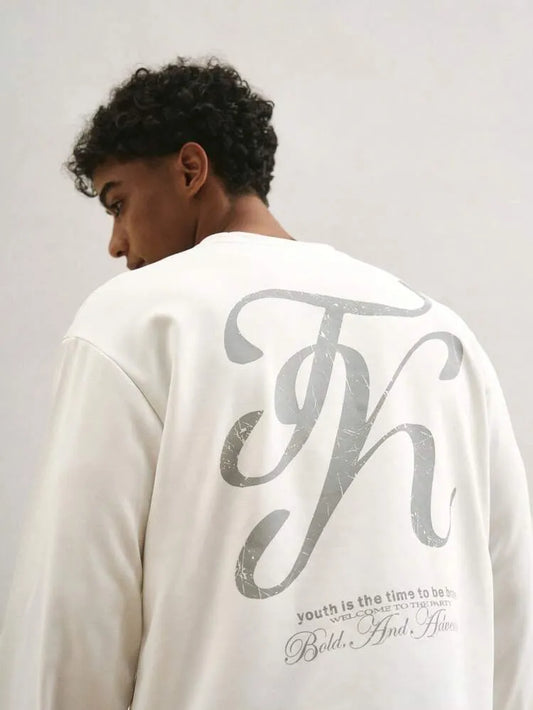 Camiseta de manga corta de cuello redondo con gráfico de letras cómoda para hombres, otoño