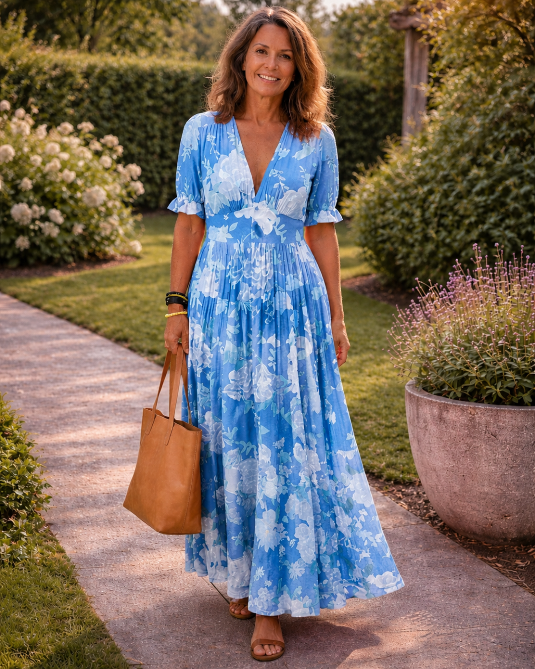 Yoanne | Abito Midi a Fiori