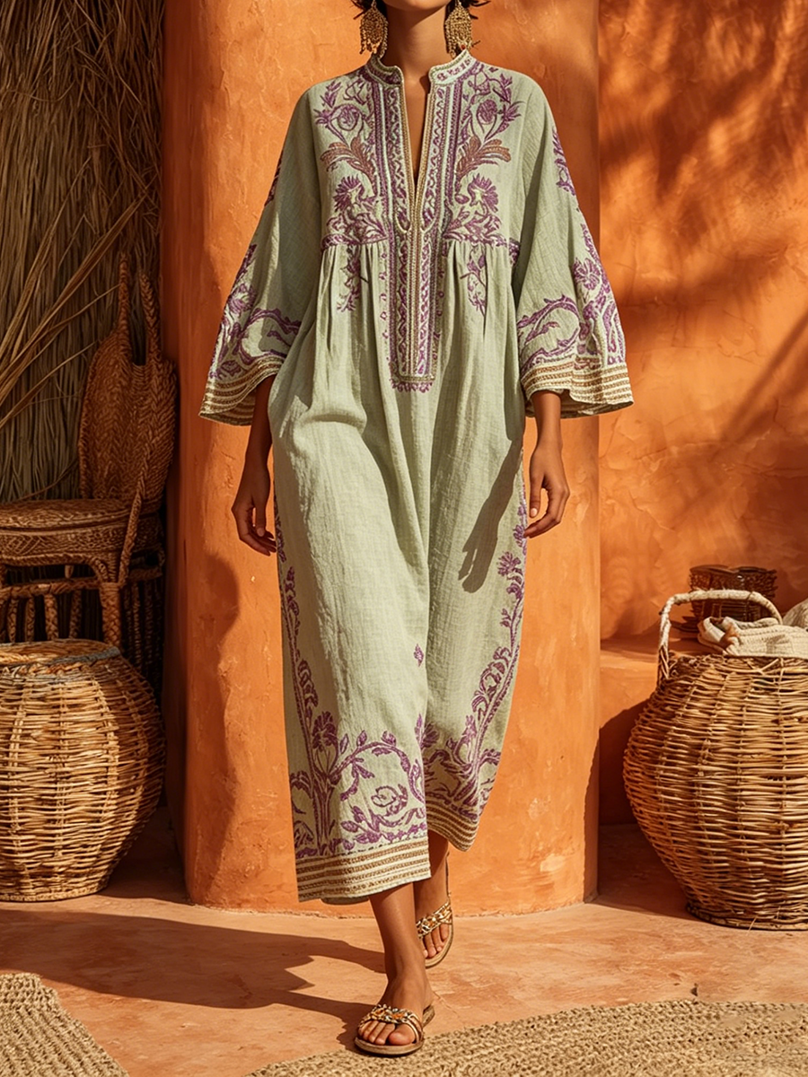 Zahara | Abito maxi floreale bohémien