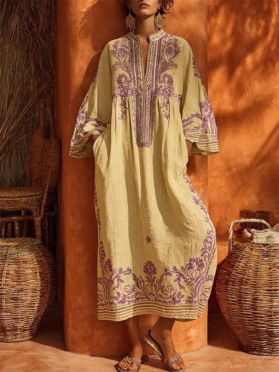 Zahara | Abito maxi floreale bohémien