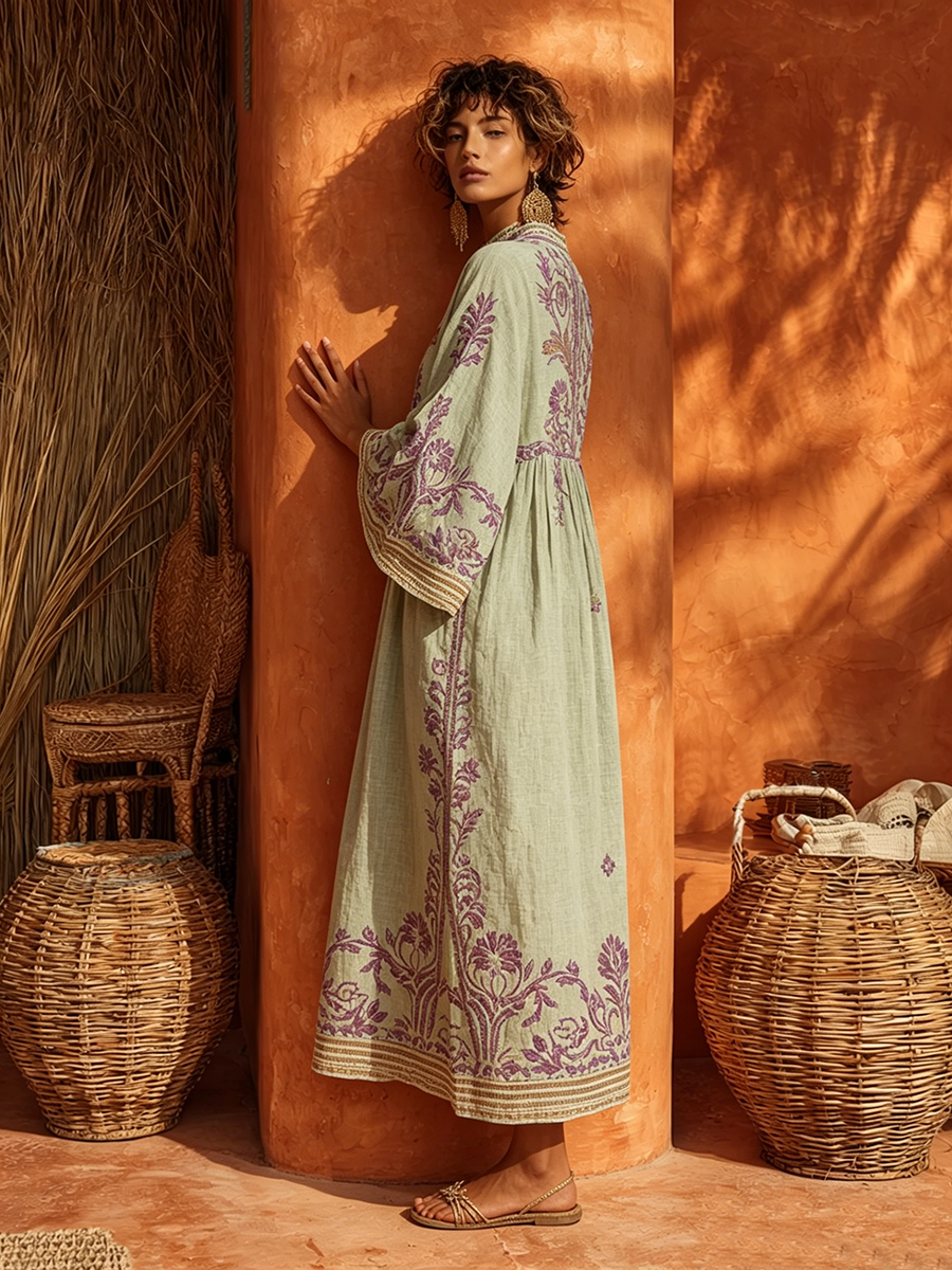 Zahara | Abito maxi floreale bohémien
