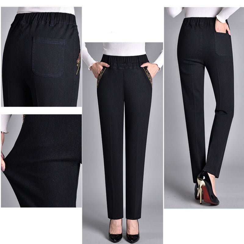 Luna | Jeans da donna con tasche laterali e vita elastica