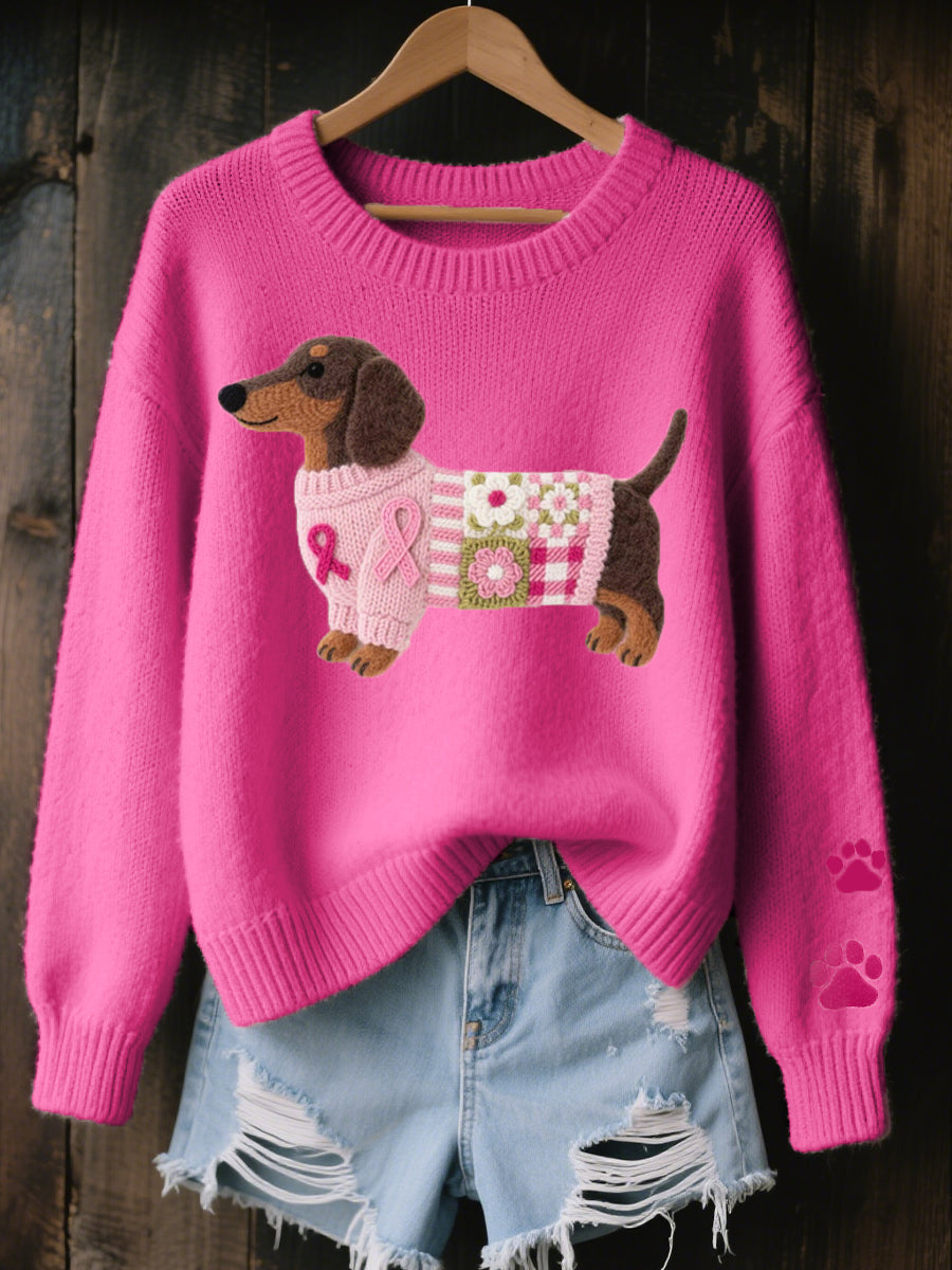 Luna | Maglione Morbido con Applicazione Cane