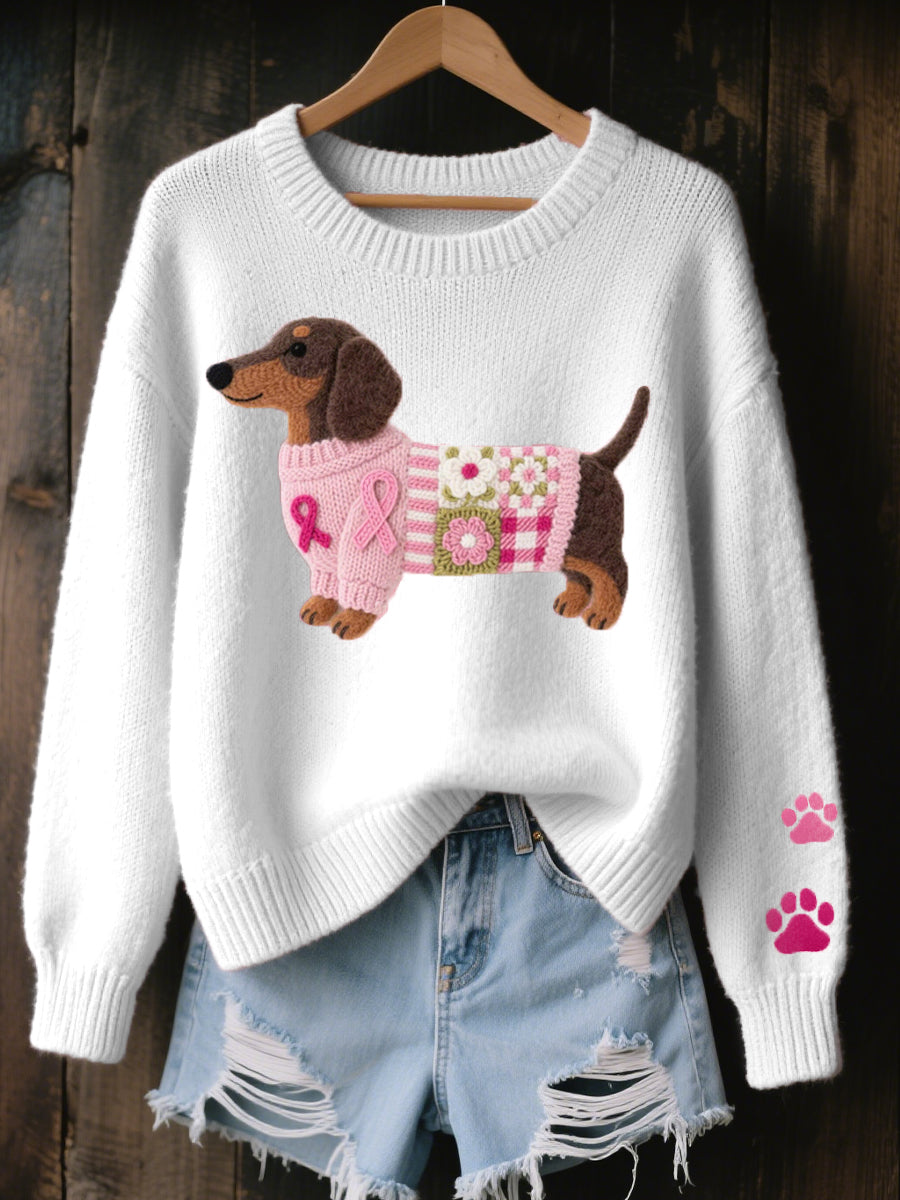 Luna | Maglione Morbido con Applicazione Cane