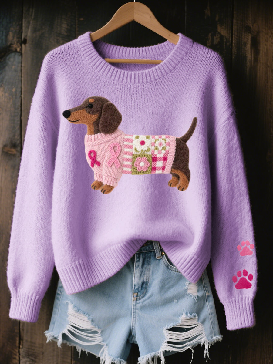 Luna | Maglione Morbido con Applicazione Cane