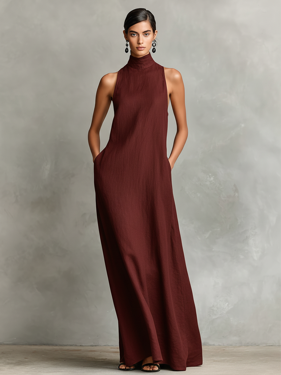 Caterina | Vestido Largo Negro Minimalista