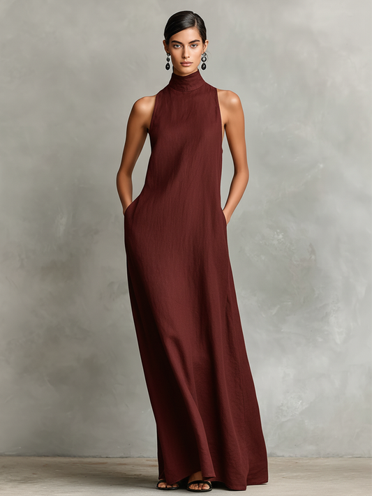 Caterina | Vestido Largo Negro Minimalista
